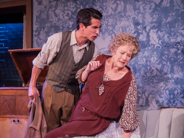 David Crane as Tom and Janis Stevens as Amanda in the Sacramento Theater Company staging of Tennessee Williams' "The Glass Menagerie."